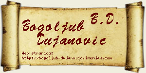 Bogoljub Dujanović vizit kartica